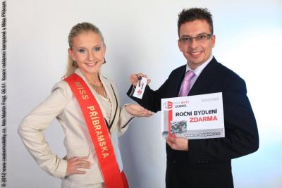Focení vítězky Miss Příbramska pro reklamní kampan
